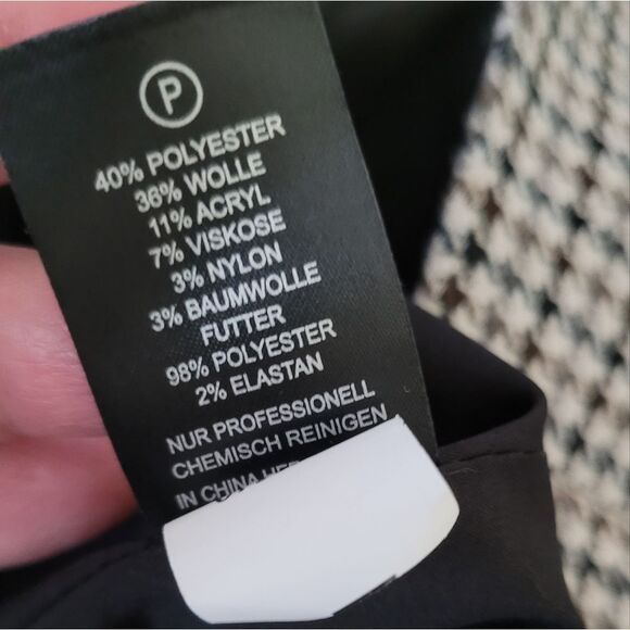 Joie Houndstooth Double Breasted Wool Blend Blazer XS (P) - Picture 12 of 12